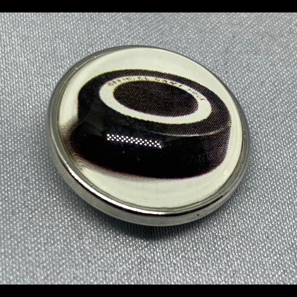 SALE - Hockey Puck Snap Button Charm